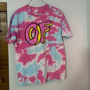 Large tie dye OFWGKTA brand shirt